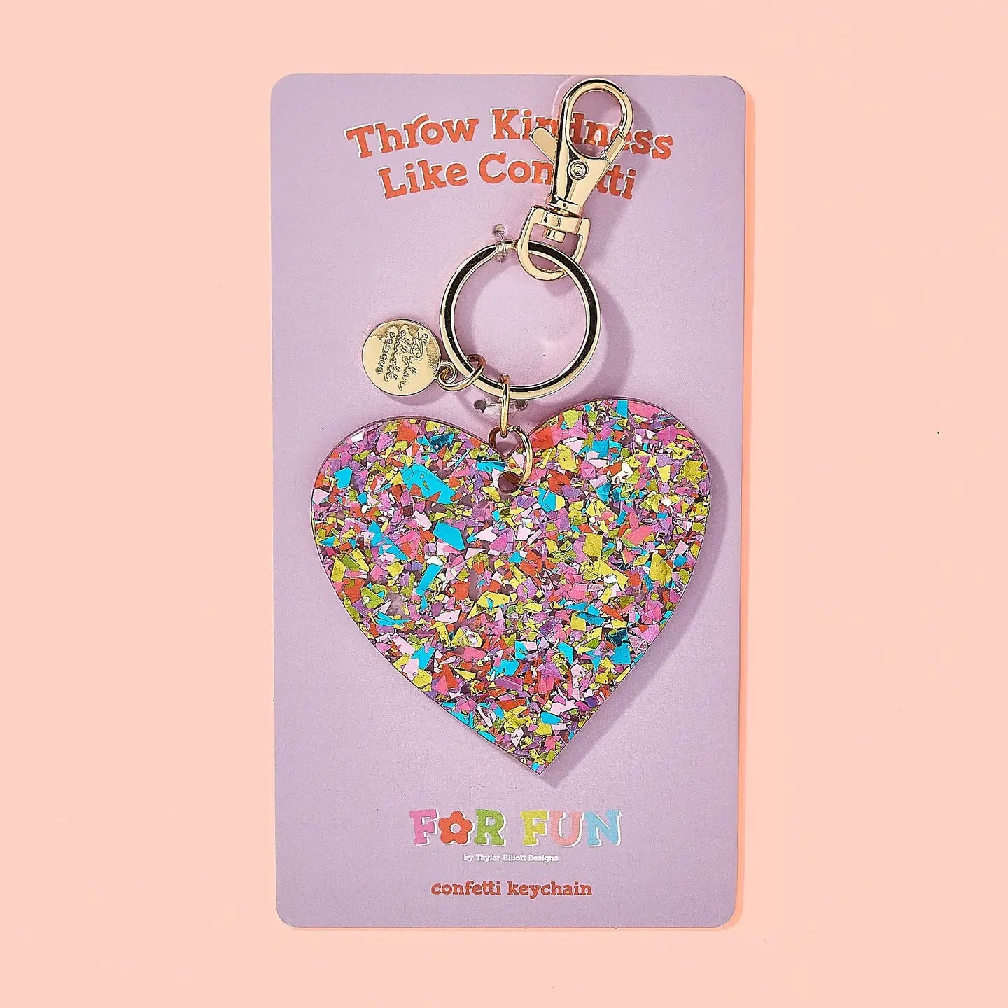 Confetti Heart Keychain