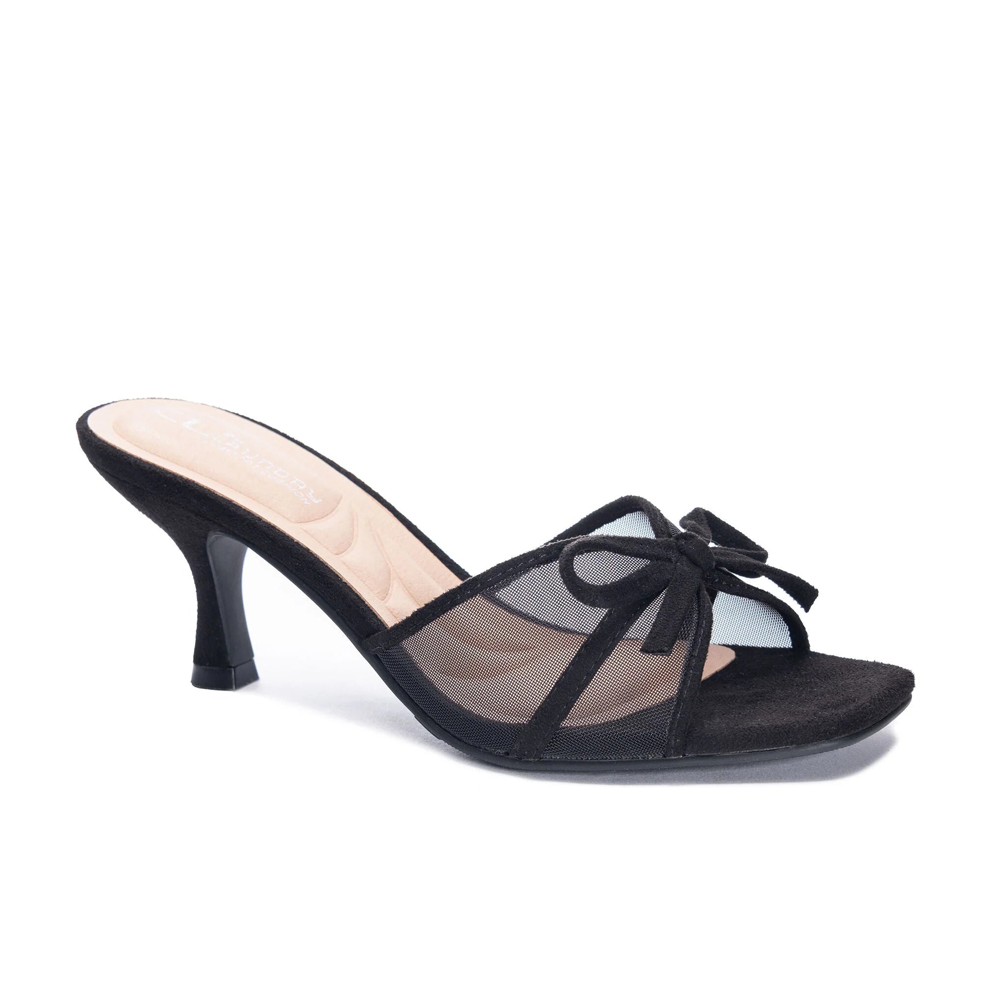 Mesh Bow Heels