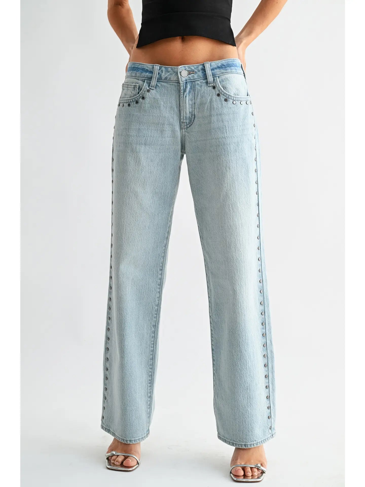 Low Rise Studded Jean