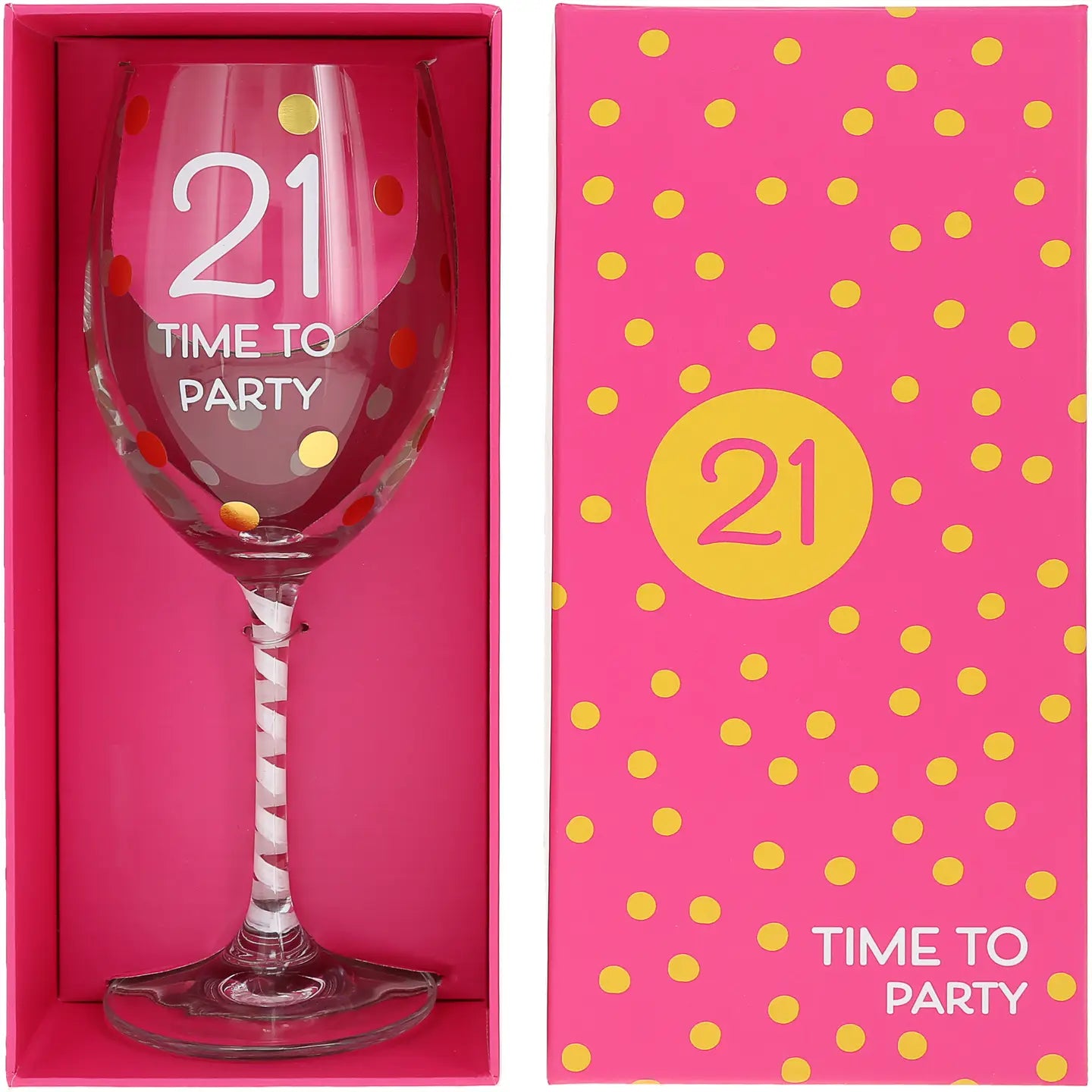 21st Birthday Wine Glass