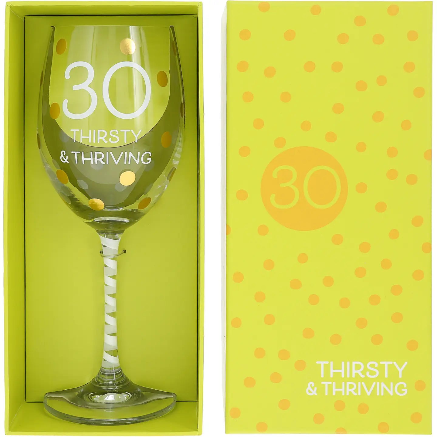 30th Birthday Wine Glass